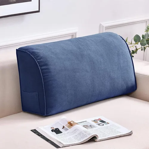 Miniatura 14 de Almohada triangular para sofá cama, almohada triangular cómoda para cabecera y respaldo de lectura, cojín de soporte lumbar para cuello y espalda