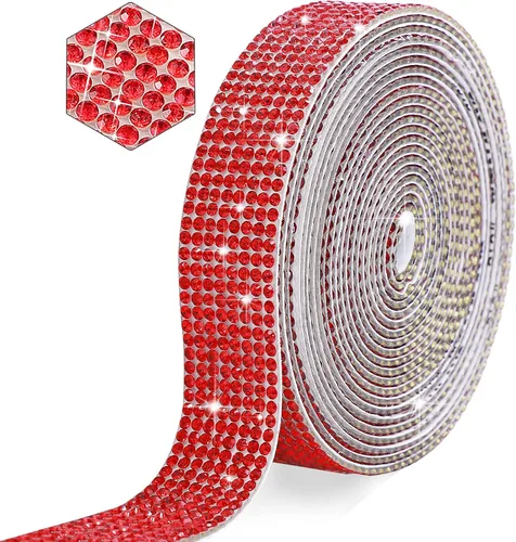 Miniatura 9 de Tiras autoadhesivas de diamantes de imitación de cristal para manualidades con diamantes de imitación de 0.079 pulgadas para manualidades, bodas
