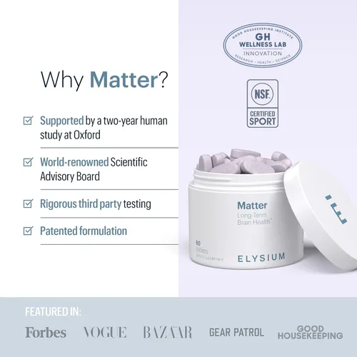 Miniatura 5 de ELYSIUM Matter - 30 porciones - Suplemento cerebral para memoria y concentración Suplemento Omega 3 + DHA - Vitaminas para apoyar la salud cerebral