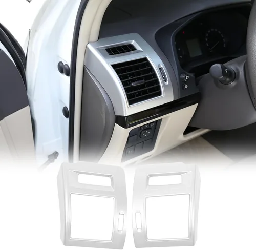 Miniatura 7 de Ajuste para Toyota Land Cruiser Prado FJ150 150 2018 marco de cubierta de ventilación de salida de aire acondicionado lateral de automóvil, cubierta