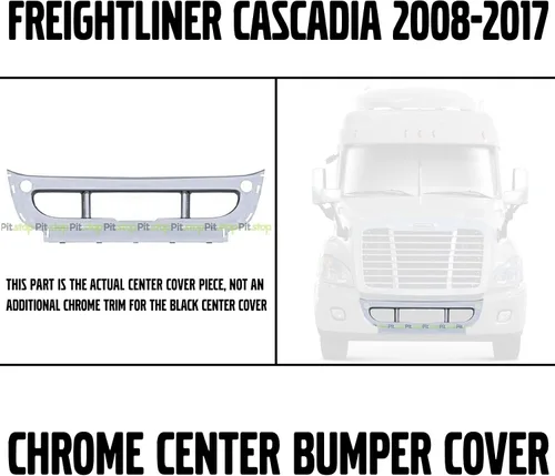 Miniatura 2 de Freightliner Cascadia 2008-2017 - Cubierta central para parachoques delantero cromado