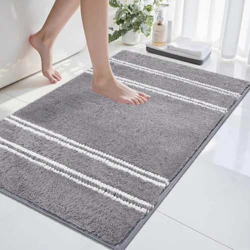Miniatura 13 de Alfombras de baño antideslizantes, lavables, de 24 x 17 pulgadas, ultra suaves, súper absorbentes, para suelo de baño, alfombra de baño de chenilla