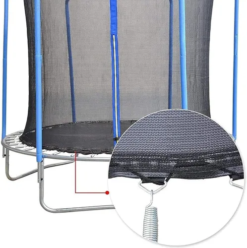 Miniatura 5 de Red de seguridad de repuesto para cama elástica, 12 pies, resistente a los rayos UV, malla envolvente con cremalleras y hebillas, se adapta a