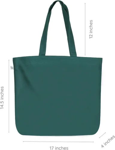 Miniatura 4 de Ecoright Bolsa de lona estética para mujer, bolsa grande con cremallera y bolsillo, bolsa de mano para mujer, para yoga, trabajo, playa