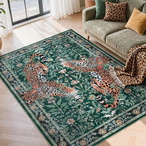 Miniatura 32 de Moynesa Alfombras Lavables de Tigre, Alfombras de Área de Entrada de 3x5, Alfombra Suave Vintage Antideslizante para Sala de Estar, Tapete