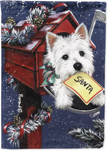 Miniatura 337 de Caroline's Treasures PPP3097CHF - Pijama de Navidad con diseño de bulldog francés para colgar en la pared, poliéster, tamaño de casa, multicolor