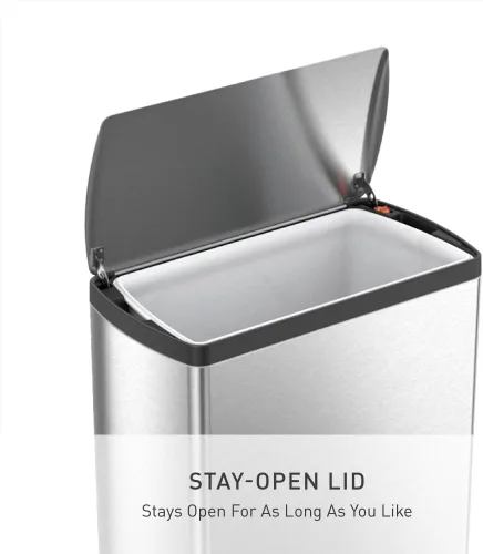 Miniatura 6 de simplehuman 50 Liter / 13.0 Gallon Rectangular Kitchen Step Trash Can, Brushed Stainless Steel
