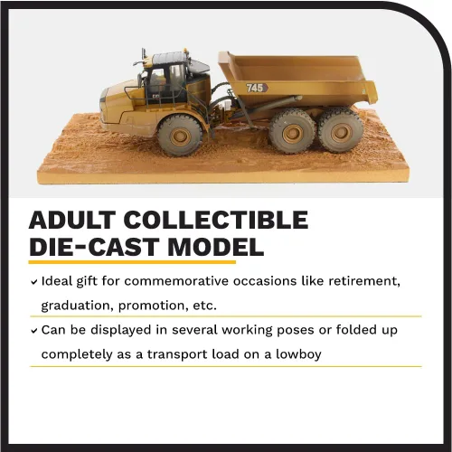 Miniatura 3 de Diecast Masters Camión volquete articulado Caterpillar 745 Escala 1:50 Camiones Cat Series Weathered y equipo de construcción Modelo 85704