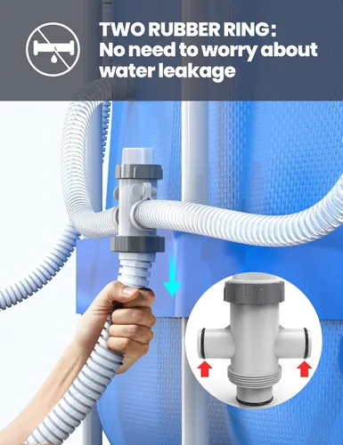 Miniatura 5 de POOLHACKER Piezas de piscina sobre el suelo, piezas de repuesto para piscinas para válvula de émbolo, kit de piezas de repuesto de puertos