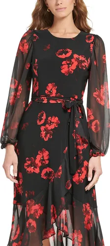 Miniatura 3 de Tommy Hilfiger Vestido trapecio de manga larga para mujer