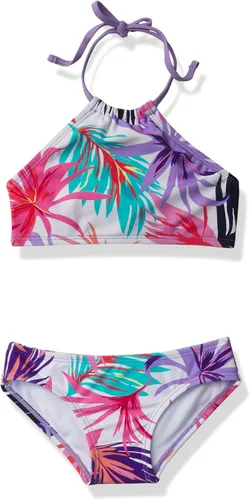 Miniatura 29 de Kanu Surf Mahina bikini halter de 2 piezas para niñas, traje de baño para playa mahina azul