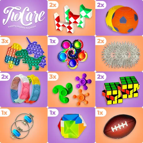 Miniatura 2 de Paquete de 62 juguetes para ansiedad, regalos sensoriales de fiesta para niños y adultos, alivio del estrés, relleno de calcetines, para autismo