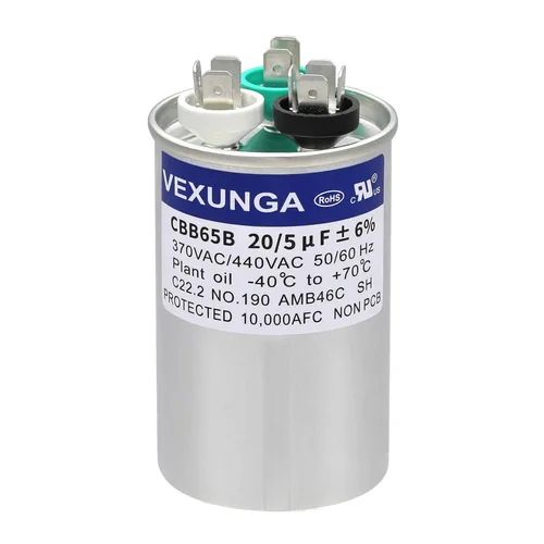 Miniatura 91 de VEXUNGA - 25/5 uF 25+5 MFD 370V o 440V Condensadores redondos de arranque dual 25 5 uF 370 440 Volt VAC CBB65 Condensadores para acondicionador