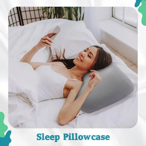 Miniatura 3 de Mindsoft Funda de almohada cervical para dormir refrescante (solo funda de almohada), funda de almohada fría transpirable para personas que duermen