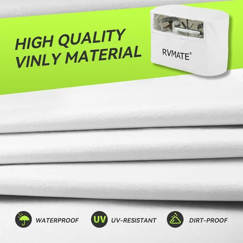Miniatura 4 de RVMATE Cubierta de tanque de propano para caravana, impermeable, anti-UV, cubierta de tanque de propano blanco, se adapta a tanques de propano dual