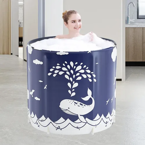 Miniatura 8 de ptlsy Bañera portátil, bañera japonesa para cabina de ducha, bañera plegable con espuma térmica, independiente, bañera de hidromasaje plegable