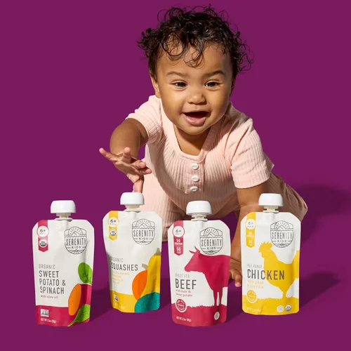 Miniatura 5 de Serenity Kids Alimento para bebés, verduras saladas orgánicas y carnes de origen ético, para más de 6 meses, bolsa de 3.5 onzas (paquete de 8)