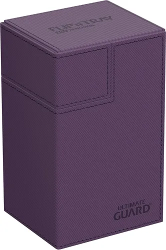 Miniatura 35 de Ultimate Guard Twin Flip'n'Tray 200+, estuche para mazo para 200 tarjetas TCG de doble manga + bandeja de dados, color rojo, cierre magnético