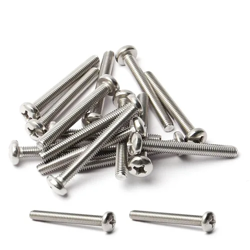 Miniatura 53 de MroMax 5 tornillos de máquina Phillips de cabeza plana M8 x 0.984 in, acero inoxidable 304 18-8, rosca completa, tornillos de cabeza cruzada gris