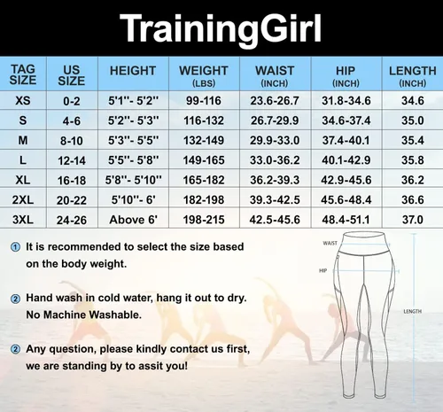 Miniatura 7 de TrainingGirl Leggings de malla para mujer, pantalones de yoga de cintura alta, leggings estampados, mallas deportivas con bolsillos