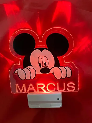 Miniatura 5 de Mirror Mania Store Lámpara de mouse con enchufe de luz nocturna LED personalizada grabada gratis hecha a pedido, decoración de habitación de niñas