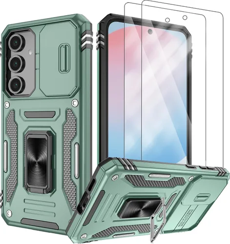 Miniatura 26 de Atump Funda para Motorola Moto G Play 2024 (4G) con [paquete de 2] protector de pantalla HD y cubierta para cámara deslizante, soporte de anillo