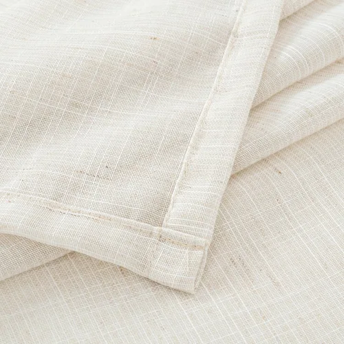 Miniatura 8 de BGment Cortinas de lino café de 30 pulgadas de largo para ventana pequeña, cortinas de media ventana beige semitransparentes ligeras con bolsillo