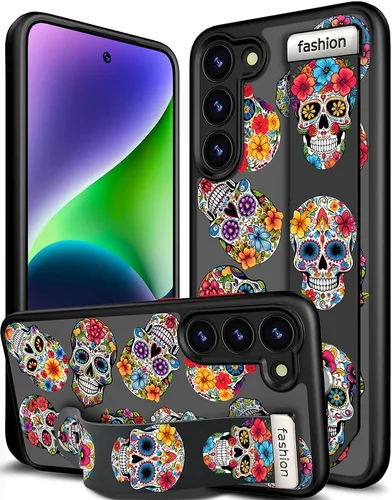 Miniatura 8 de Compatible para Samsung Galaxy S23 Funda Bonita con Correa Soporte Dedo Kickstand, Fundas de Silicona Geniales de Diseñador Funda Cover - Mariposa
