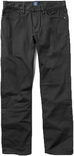 Roark Pantalones de mezclilla HWY 128 de sarga rotos de corte recto para hombre, elegante diseño de 5 bolsillos, pantalones casuales para uso diario