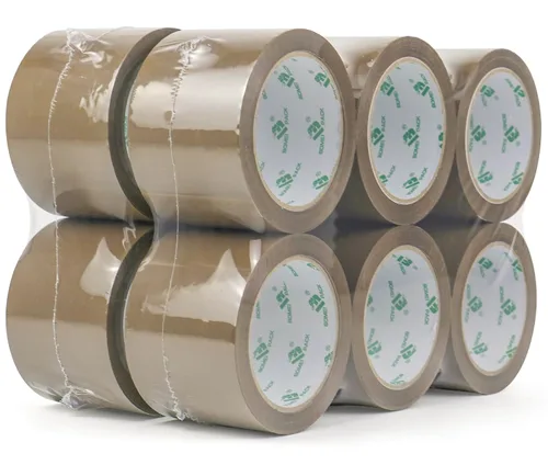 Miniatura 12 de BOMEI PACK Cinta de embalaje marrón de 3 pulgadas, 6 rollos de repuesto de cinta de embalaje ancha para mudanza, envío y almacenamiento, 2.4 mil x