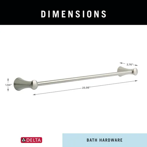 Miniatura 6 de Delta Faucet - Accesorios de baño 73818-RB Lahara 45.7 cm/18" Toallero de baño, Toallero Barra Acero inoxidable brillante