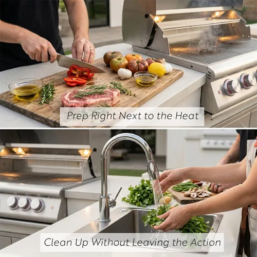 Miniatura 6 de Paquete de parrilla de gas Blaze BBQ para exterior de 32” LTE con parrilla de gas incorporada, parrilla de gas LTE, quemador de gas LTE, puerta