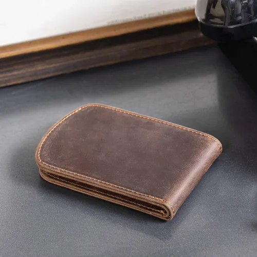 Miniatura 5 de Polare Slim Curve Front Pocket RFID Bloqueo Italiano Cartera plegable de cuero real para hombre