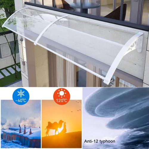 Miniatura 7 de Toldo para ventana, protección contra rayos UV, lluvia, nieve, toldo para puerta, toldo de jardín, toldo de patio al aire libre, cubierta