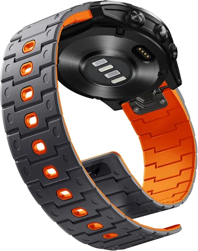 Bandletic Compatible con Garmin Fenix 8 2.008 in 7X 6X 5X Correa de reloj – 1.024 in de ajuste rápido correa magnética de silicona para Fenix 7X 6X