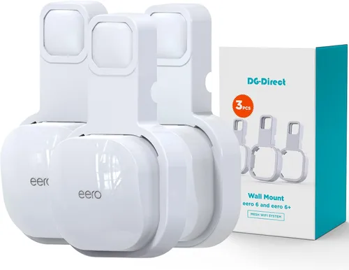 Miniatura 10 de DG-Direct Soporte de montaje en pared para eero 6 y eero 6+ Router Mesh Wi-Fi System, sin cables desordenados, soporte de montaje de pared para eero