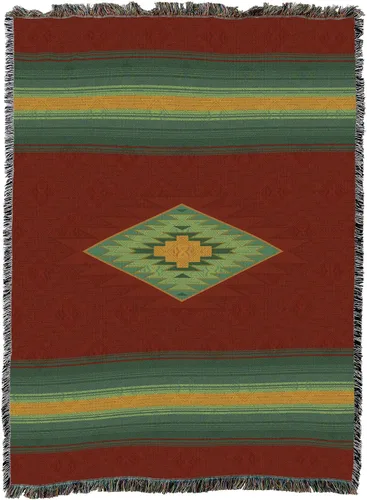 Miniatura 21 de Pure Country Weavers Manta Baja – Inspirada en los nativos americanos del suroeste – Manta de regalo tejida de algodón – Fabricada en los Estados