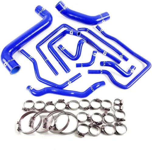 Miniatura 13 de G-PLUS Kit de abrazaderas de manguera de refrigerante de radiador de silicona compatible con Subaru Impreza WRX/STi GDA/GDB EJ207 2002-2007 negro