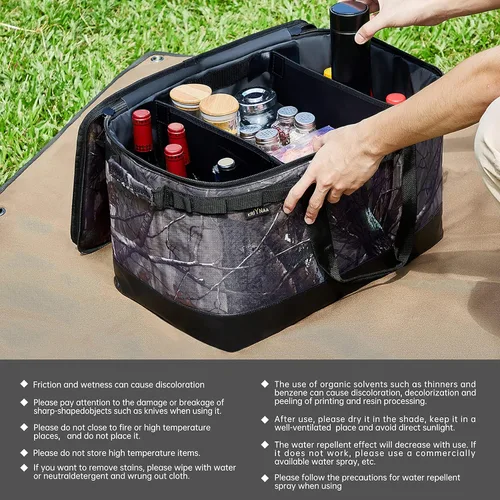 Miniatura 4 de Bolsas aisladas para entrega de alimentos, (48 litros), plegables y reutilizables, bolsas de compras aisladas, adecuadas para catering, picnics