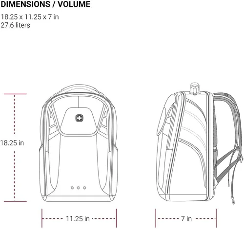 Miniatura 6 de SwissGear Mochila para laptop, Negro, 17 pulg.