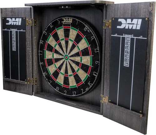 Miniatura 15 de DMI Sports - Juego de dardos en gabinete, incluye iluminación LED u opción de puntuación electrónica