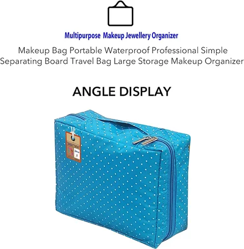 Miniatura 7 de atorakushon Estuche de viaje para maquillaje, organizador de cosméticos, bolsa de almacenamiento portátil para artistas, bolsa con cremallera