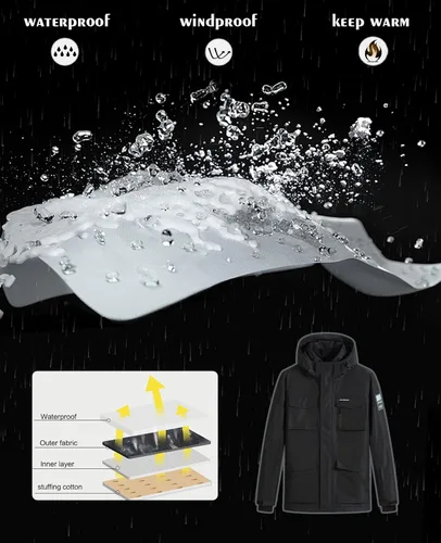Miniatura 5 de Conjunto de chaqueta y pantalones de esquí para hombre, traje de nieve impermeable, traje de nieve resistente al viento, traje de esquí de invierno