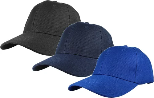 Miniatura 31 de Gelante - Gorra lisa de béisbol ajustable con correa trasera (3 unidades)