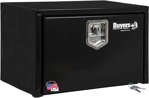 Miniatura 17 de Buyers Products 1703349 - Caja de acero negro para debajo de la carrocería con pestillo de mango en T, 14 x 12 x 18 pulgadas, caja de herramientas