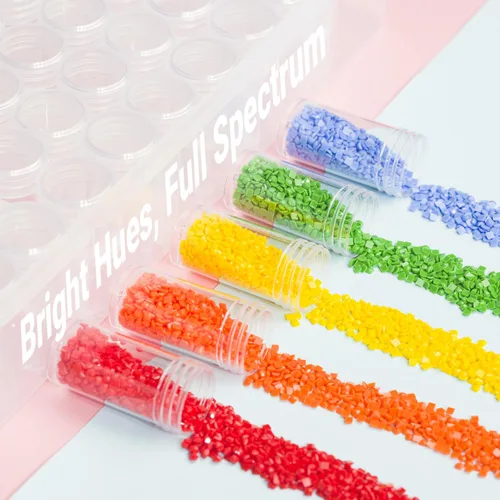 Miniatura 2 de Cuentas de Diamante Cuadradas de Resina 90000 piezas Con Contenedores de Almacenamiento para Kits de Pintura, 60 Colores de Brocas y Herramientas