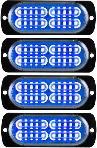Miniatura 13 de Barra de Luz LED Estroboscópica de Emergencia Súper Brillante de 12-24V con 20 LED, Advertencia de Precaución y Peligro para Construcción
