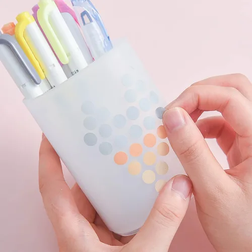 Miniatura 6 de YUBBAEX Morandi Cinta Washi de Puntos de 5/16" Pegatinas Redondas 1250 Puntos Adhesivos para Bullet Journal Planificador Scrapbooking 2 3/8" x 10