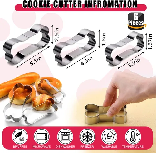 Miniatura 4 de Moldes de silicona para patas y huesos de cachorro, moldes para hornear, moldes de chocolate, molde de silicona para golosinas para perros, paquete
