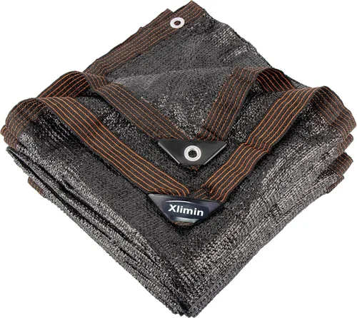 70 % de tela negra de 10 x 20 pies, protector solar para exteriores con ojales, malla duradera para sombreado, anticongelante para patio, jardín,